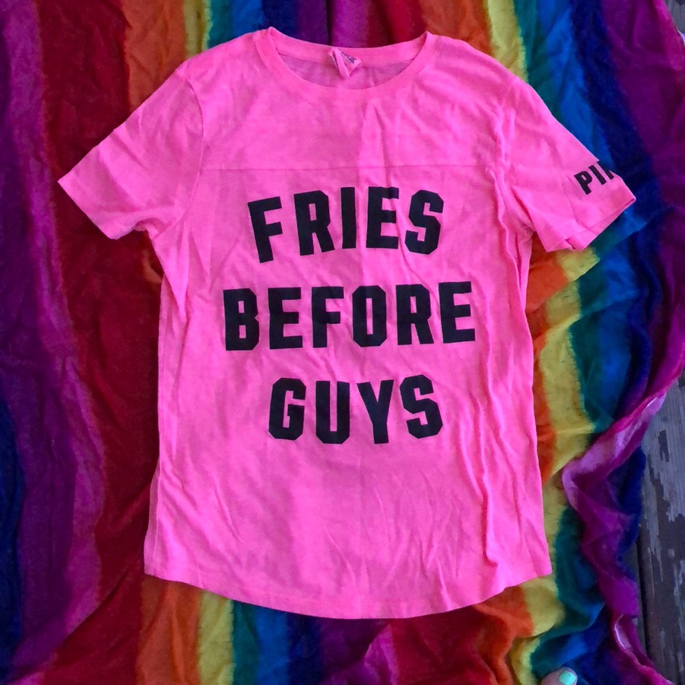 Pink Victoria’s Secret tee